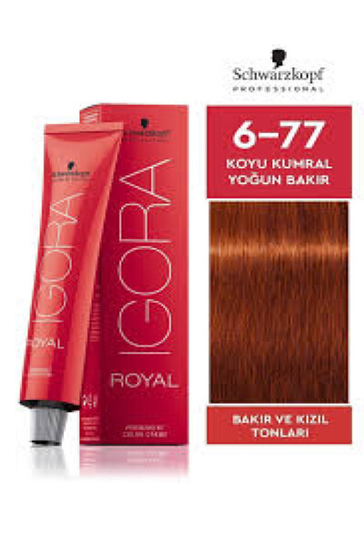 Igora Igora Royal Saç Boyası 6-77 60 ml Koyu Kumral-Yoğun Bakır
