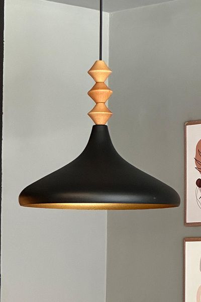 Bamyum Champion 35 cm Hängelampe Metall E27 Schwarz