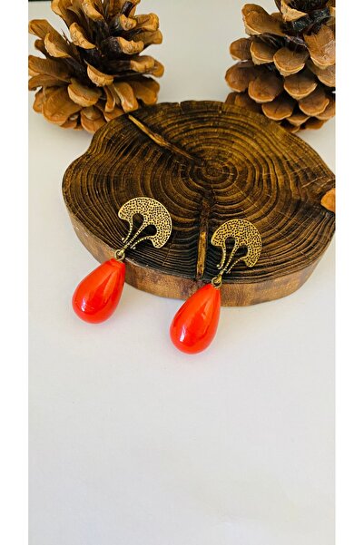 Porsuk Alternatif El Yapımı Etnik Otantik Hippi Bohem Cam Küpe