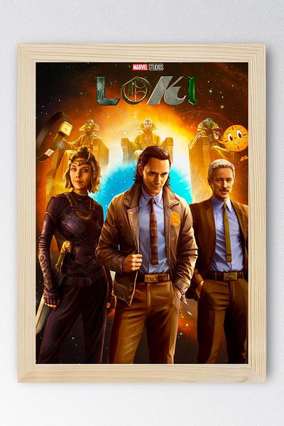 Saturn Loki Framed Painting - Marvel Movie Poster Painting