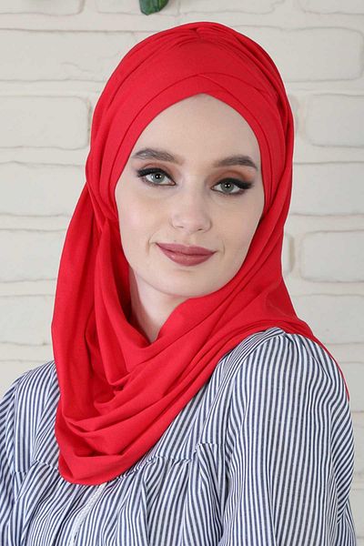 Aisha's Design Practical Combed Cotton Shawl - Front Cross Sewing and Drawstring, Cps-45, Cps-45