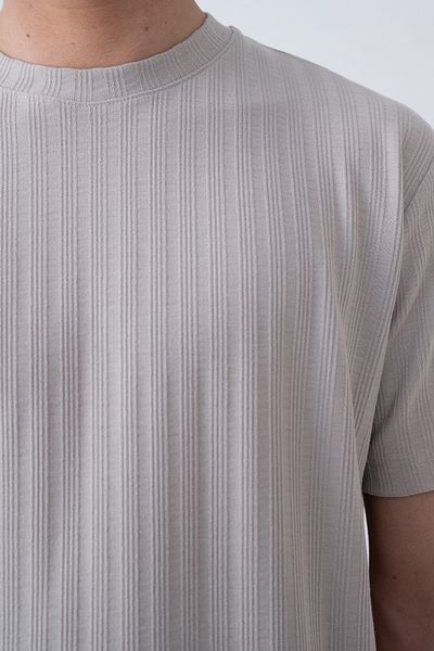 İLKCET MODA Ανδρικό μπλουζάκι Oversize με λεπτές όρθιες ρίγες
