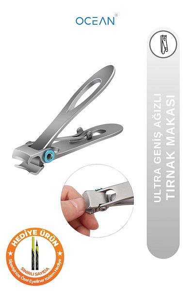 Ocean Ultra Wide Mouth Stainless Nail Clipper (For Thick, Fungus, Hard Nails)