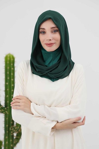 Aisha's Design شال شيفون بونيه داخلي من القطن الممشط، PS-45