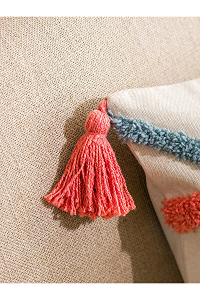 LC Waikiki LCW HOME 45x45 εκ. Μπεζ φουντωτή μαξιλαροθήκη - T T