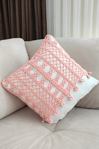 nftart.design وسادة مزخرفة متماسكة وغطاء وسادة رمي مع غطاء من القماش الأبيض