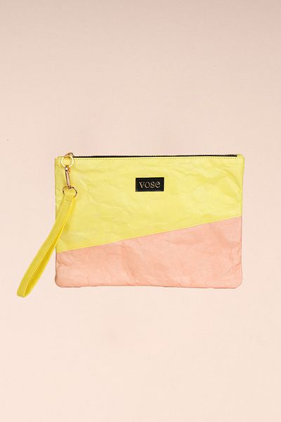 Vose Eco-Friendly and Durable Clutch Bag Yellow Salmon