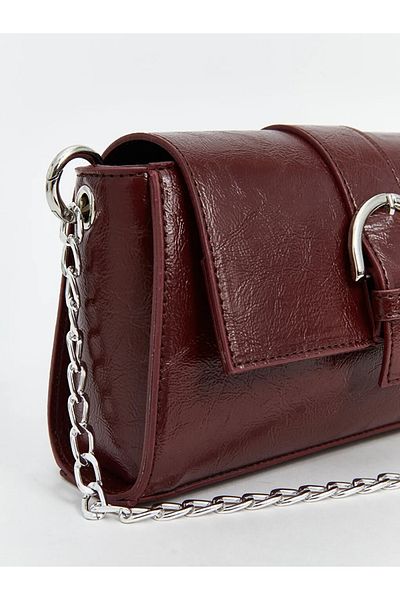 LC Waikiki ACCESORII LCW Geantă de umăr pentru femei cu aspect de piele burgundă
