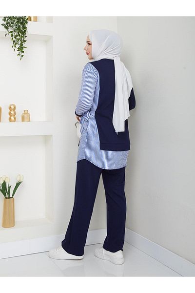 Moda Krash Side Lace Detail Modal Suit