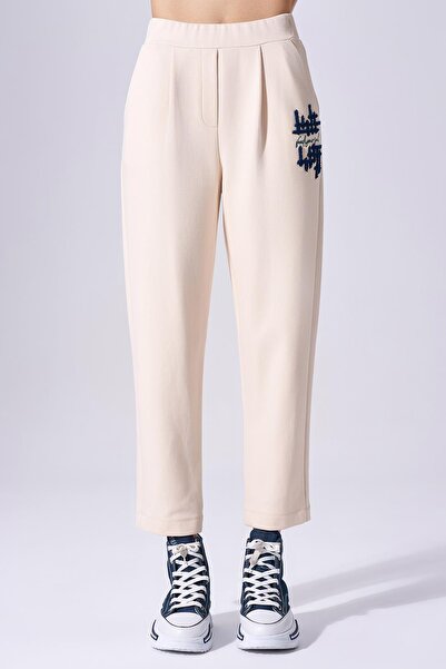 Naar Γυναικείο βαμβακερό μακρυμάνικο παντελόνι με λαιμόκοψη - NAAR91209-CREAM