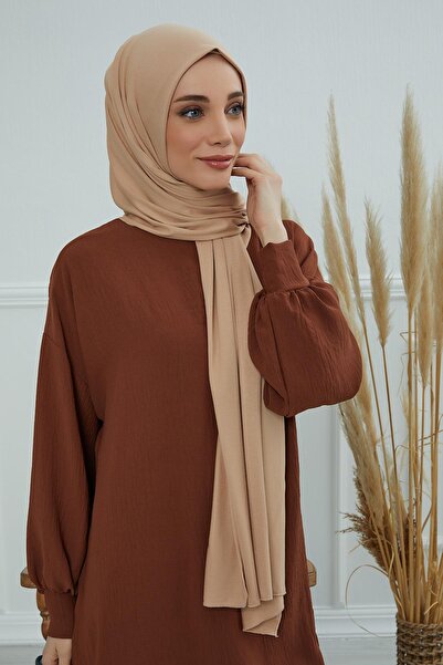 Aisha's Design Plain Combed Cotton Shawl, Cts-5, Milk Coffee