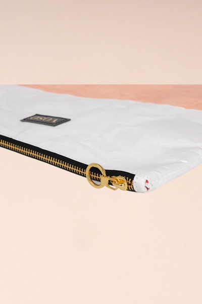 Vose Eco-Friendly and Durable Clutch Bag - White & Salmon