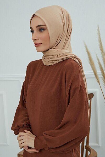 Aisha's Design Plain Combed Cotton Shawl, Cts-5, Milk Coffee