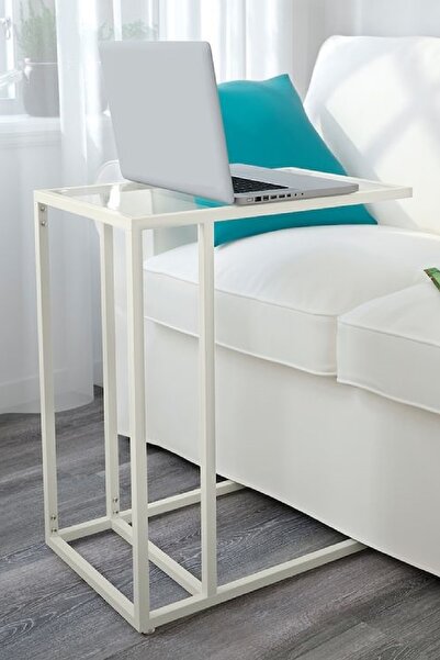 TOLIAHOME Şeffaf Temperli  Cam C Sehpa Koltuk Sehpası