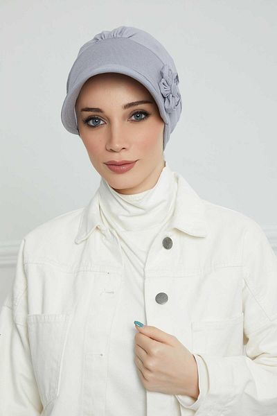 Aisha's Design قبعة بواقٍ للشمس مع إكسسوارات زهور - بونيه، B-72