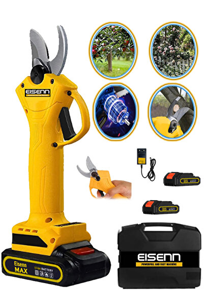 Eisenn German Yeni Nesil Şarjlı Dal Budama Ağaç Kesme Makası Brussles Kömürsü...