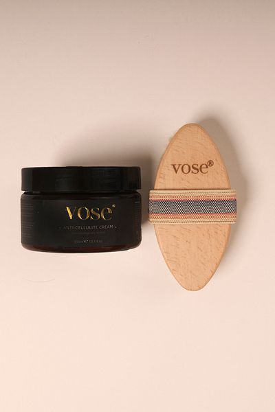 Vose Anti-Cellulite Body Cream + Horsehair Cellulite Brush (Magnolia)