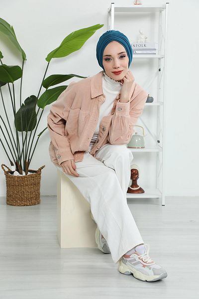 Aisha's Design B-13 Model Pleated Combed Cotton Bonem