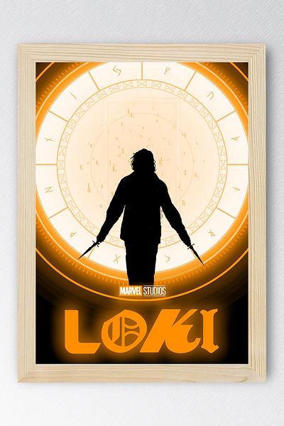 Saturn Loki Framed Painting - Marvel Movie Poster Painting