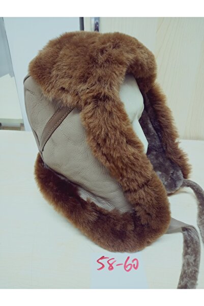hoaryage 100% Sheep Eared Uşanka Genuine Lambskin Pilot Hat