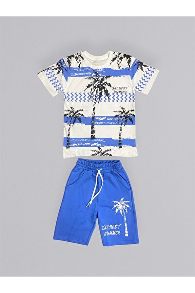 Mnk Baby&Kids Seturi pentru băieți - tricou și pantaloni scurți cu imprimeu M...