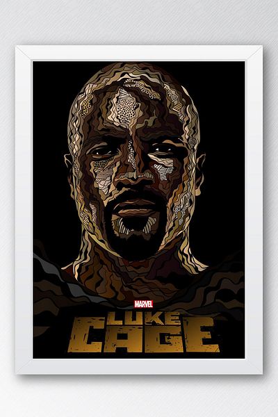 Saturn Pictură înrămată Luke Cage - Poster de desene animate Marvel