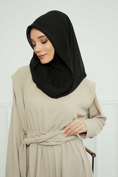Aisha's Design Combed Cotton Inner Bonnet Chiffon Shawl,PS-45