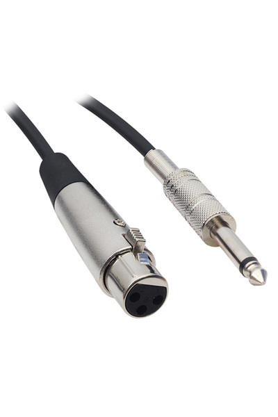 Lunatic 2899 HAZIR 5 METRE MİKROFON ARA KABLOSU (6.3MM GİTAR ERKEK - CANON XL...