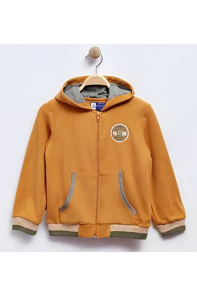 Cool Exclusive Cardigan pentru băiat 100% bumbac cu detaliu de broderie