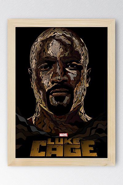 Saturn Luke Cage Framed Painting - Marvel Tv Series Poster Painting