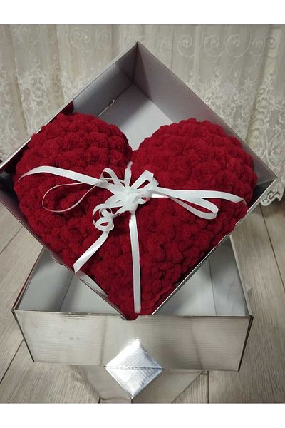 EKANS Alize Puffy Heart Pillow with Gift Box, 35-40 cm