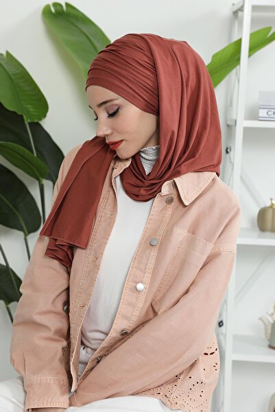 Aisha's Design Σάλι με χτενισμένο βαμβάκι με κορδόνι, BT-1, κανέλα