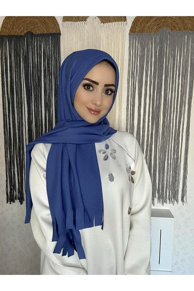 OykumBone Şal plisat Indigo