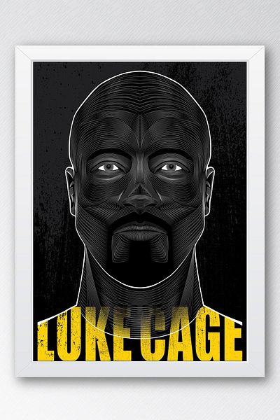 Saturn Pictură înrămată Luke Cage - Poster de desene animate Marvel