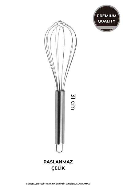 AKDAG HOME Medium Size Stainless Stirrer Wire Beater Stainless Steel Whisk Kitchen Utensils