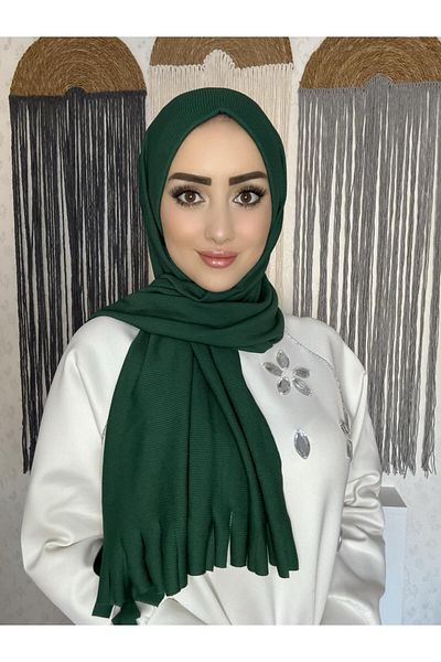 OykumBone Emerald Pleated Premade Shawl