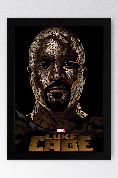 Saturn Pictură înrămată Luke Cage - Poster de desene animate Marvel