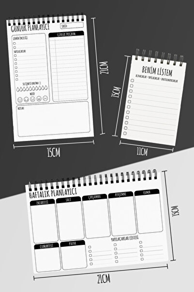 Anime Marketi 3-Planning Set - 3 Different Products - Daily Planner Weekly Planner To-Do List