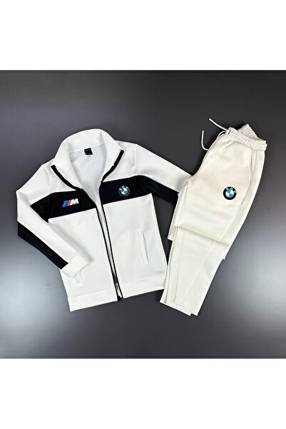 viperkombin Bmw Scuba Fermuarlı Spor Ceket ve Eşofman Altı  2li Set