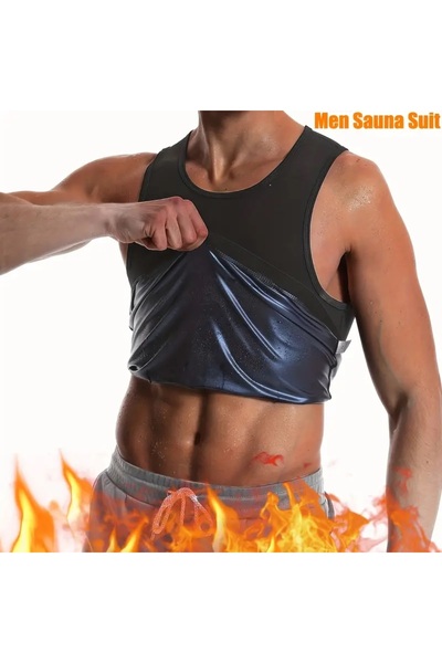 Ankaflex Unisex Slimming and Fat Burning Dress - Sweat-Making Undershirt, Elastic Garment and Body-Recovery Sauna Vest