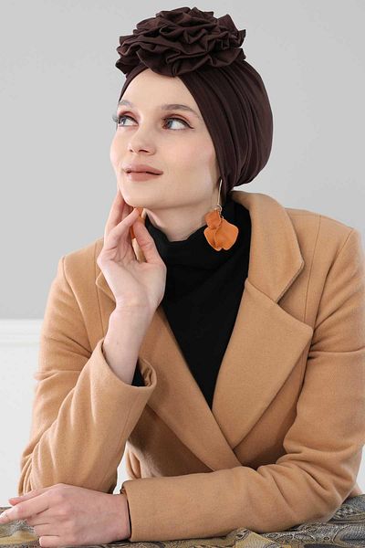 Aisha's Design غطاء رأس من القطن الممشط باللون الوردي - موديل B-21