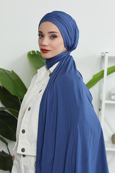 Aisha's Design شال بونيه قطني ممشط برباط، bt-1