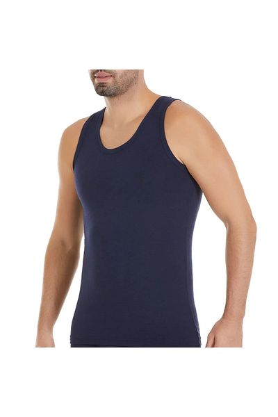 Yıldız Çamaşır Ανδρικό μονό μπλουζάκι με λουράκι Navy Blue