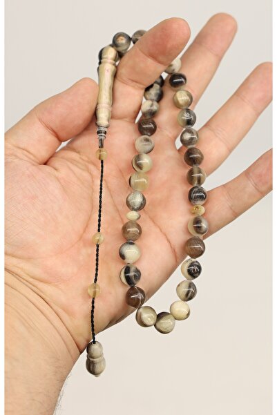 Black Sea Port Systemized Globe Cut Horn Rosary