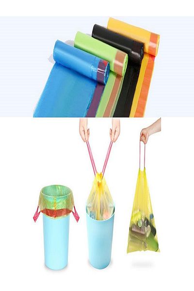 Cyberderm Drawstring Lemon Scented Garbage Bag Large Size Home and Outdoor Spaces 65X70 cm 1 Piece