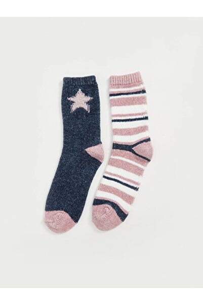 LC Waikiki LCW DREAM Дамски домашни чорапи с морски мотиви, 2 чифта