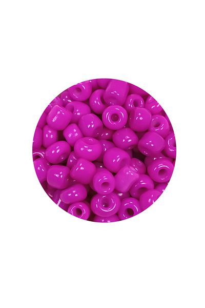 Royaleks 4 mm - 60 Grams Fuchsia Large Size Cast Glass Sand Beads - Bnc135