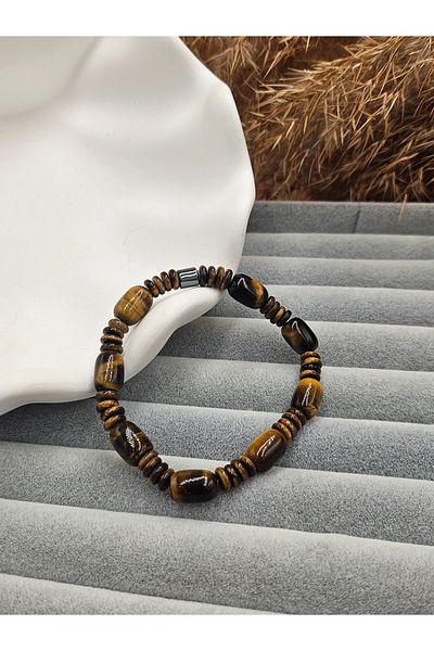 AURA Turtle Eye Natural Stone Male Bracelet