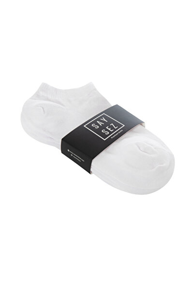 SAYSEZ Bamboo Women's Booties Plain White Socks Seamless Premium 3 Pack