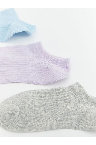LC Waikiki Lcw Dream Blue Women's Plain Booties Socks 5 Pack